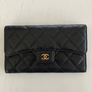 CHANEL Classic Flap Wallet w crossbody accessories